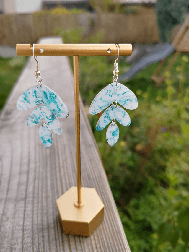Collection Marbre Glacier - Boucles d'oreilles Laurette 