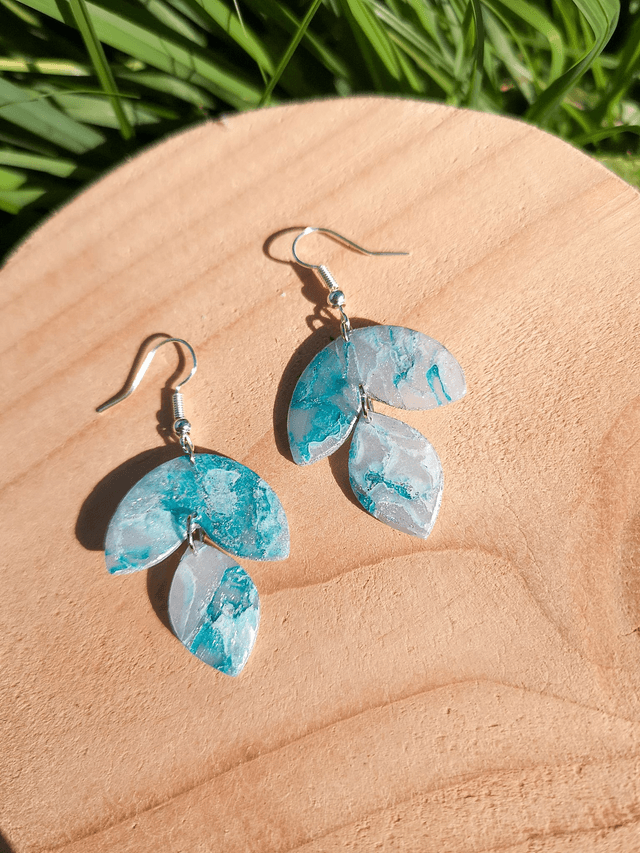 Collection Marbre Glacier - Boucles d'oreilles Liv 