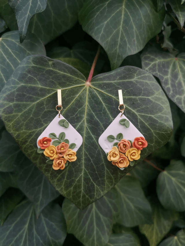 Collection Fleurs automnales - Boucles d&#039;oreilles Dory 