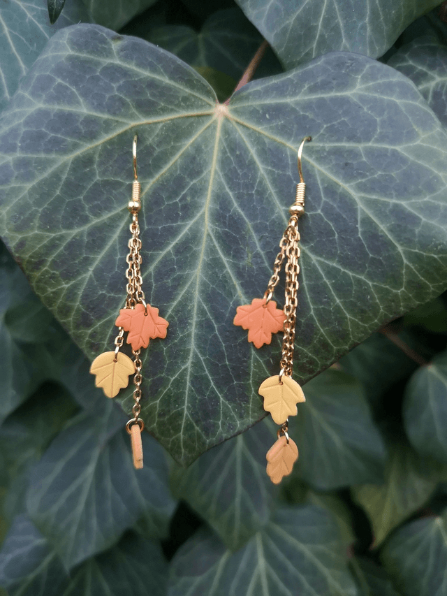 Collection Fleurs automnales - Boucles d&#039;oreilles Diane 