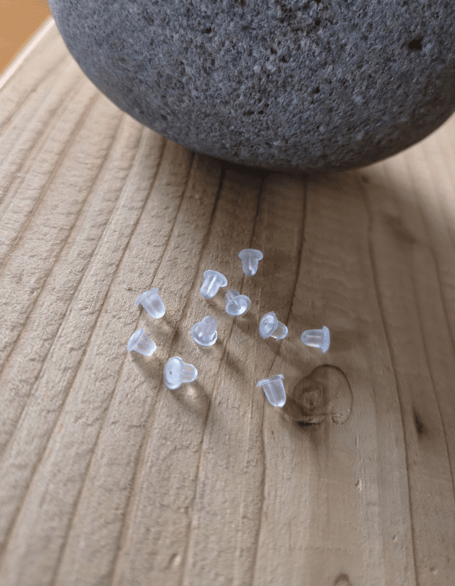 10 Fermoirs en silicone pour boucles d&#039;oreilles