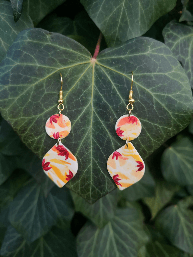 Collection Les Imprimées Feuillage - Boucles d&#039;oreilles Daya
