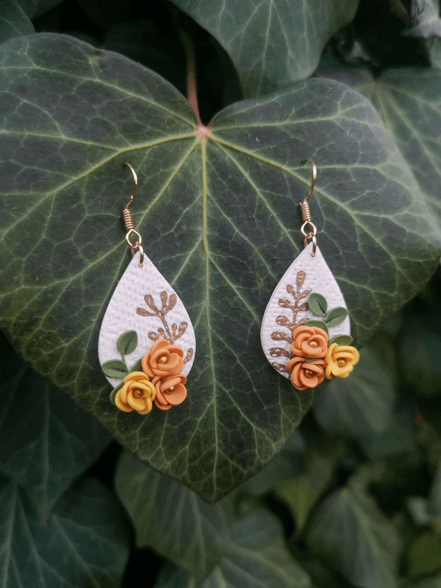 Collection Fleurs automnales - Boucles d&#039;oreilles Dalia  