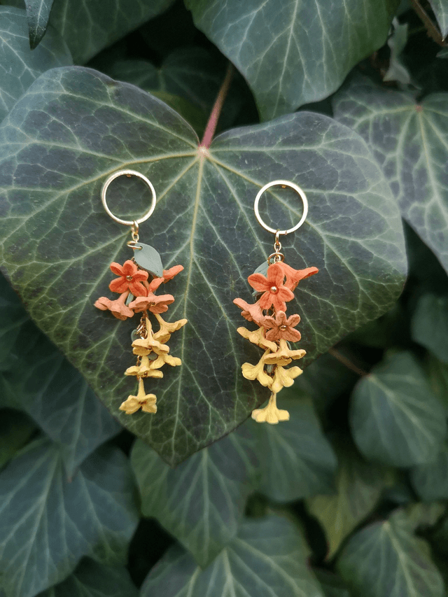 Collection Fleurs automnales - Boucles d&#039;oreilles Doriane 