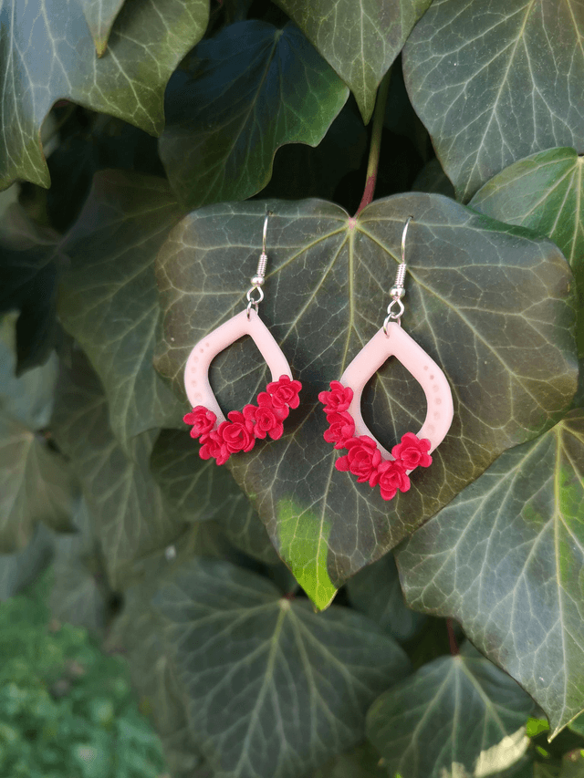 Collection Florale Pourpre - Boucles d&#039;oreilles Gladys